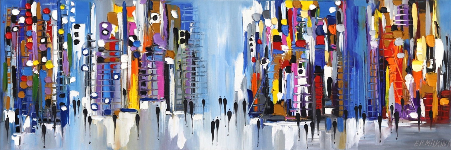Painting by Ekaterina Ermilkina, titled Charming City