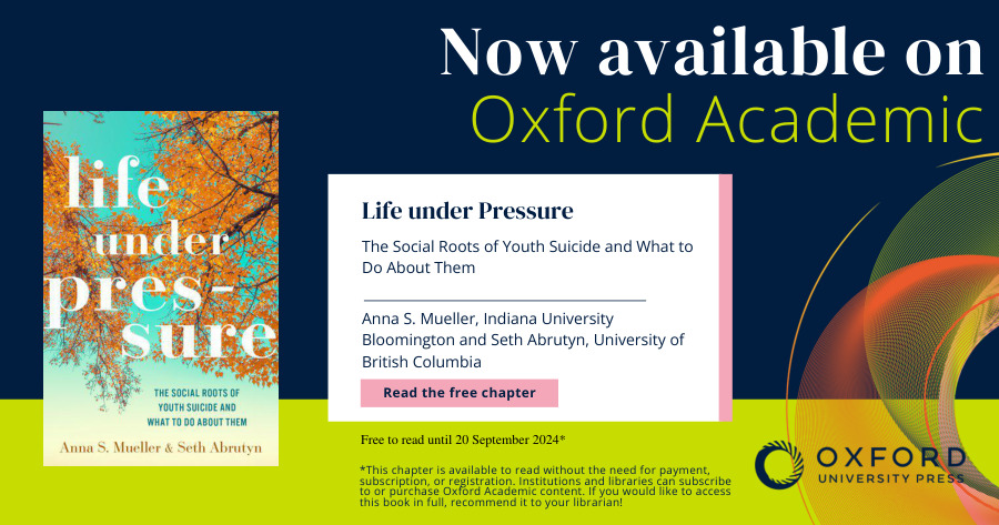 OUP banner advertising Anna Mueller's Life Under Pressure